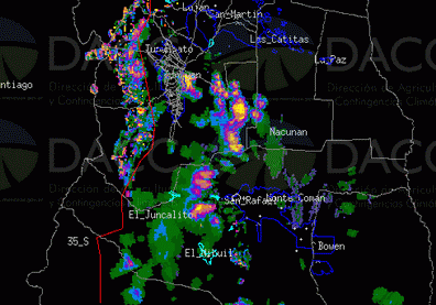 Mapa de Contingencias Climáticas de las 17:32.