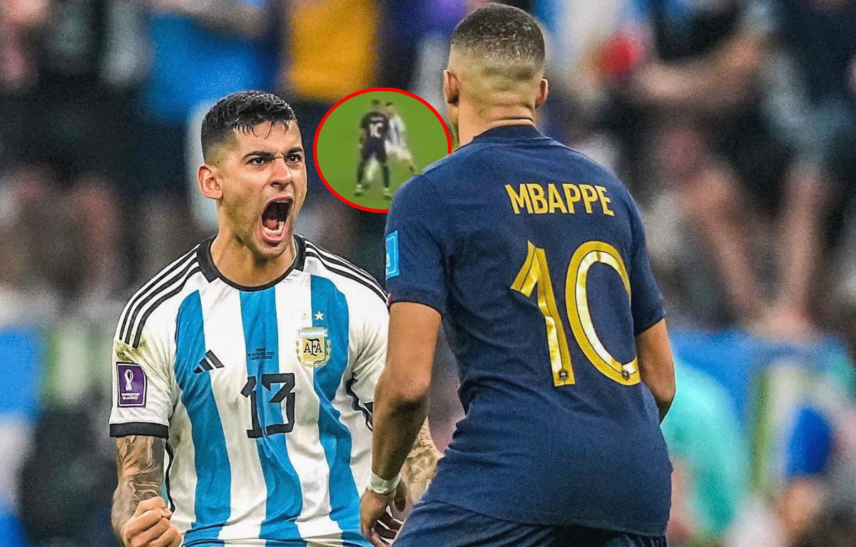 Cuti Romero gastó a Mbappé después del 3-2 de Messi.