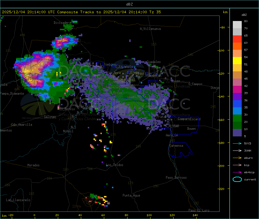 Supercelda de granizo en San Rafael. Supercelda de granizo en San Rafael.
