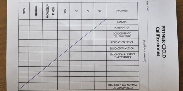 Libreta Escolar - Interior - NOTA