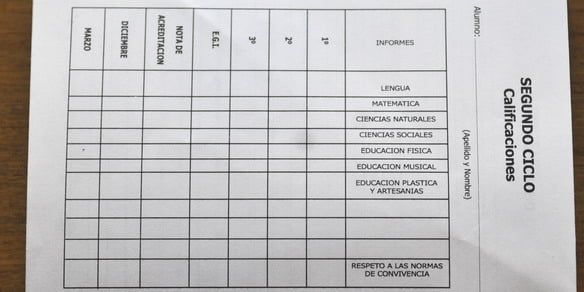 Libreta Escolar - Interior - NOTA1