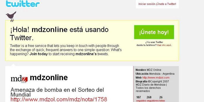 Mdz en twitter