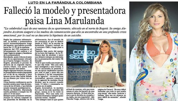 Falleció lina interior