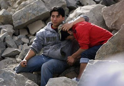 Familiares de los 34 mineros que permanecen atrapados en Chile P