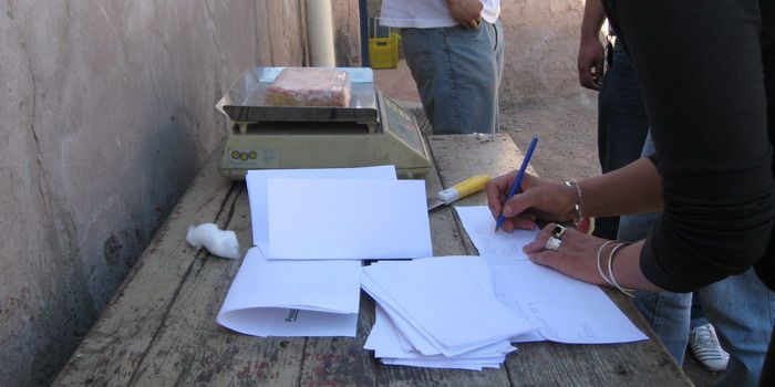 Decomiso marihuana balanza precisión N