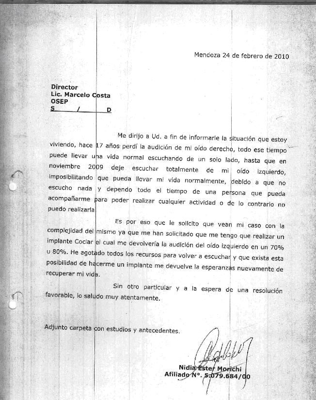 Carta OSEP