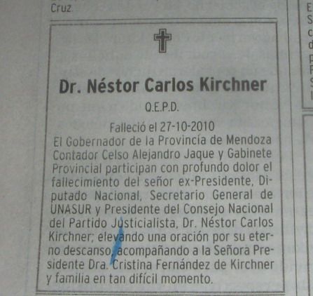 Aviso funebre interior