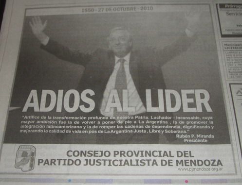 Aviso por kirchner interior