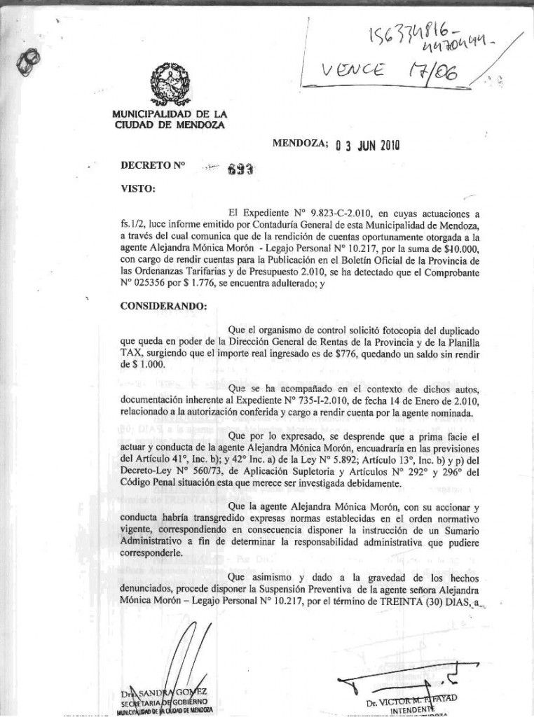 Fayad decreto trucho