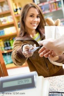 Compras supermercados tarjetas de crédito interior