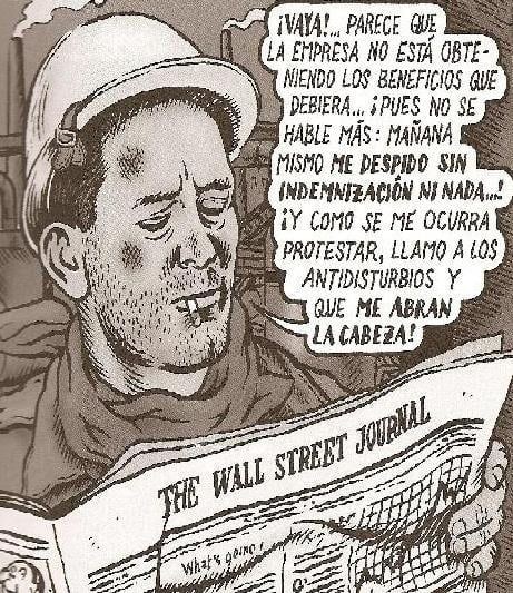 Trabajador leyendo el diario