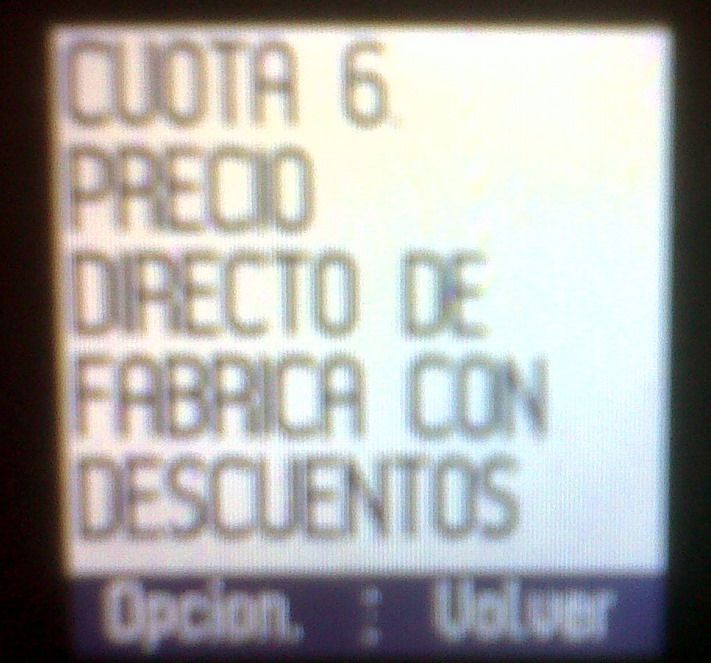 Mensajito de texto celular interior