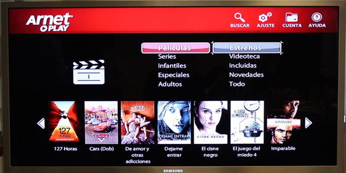 Arnet Play pantalla N