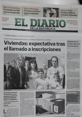 Recorte Diario La Repùblica - Portada