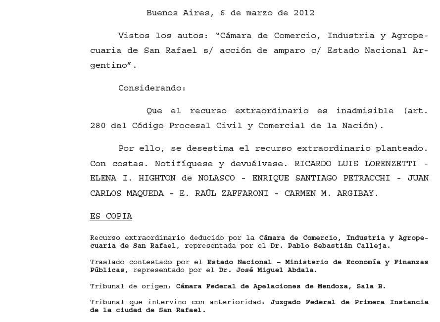 Fallo promoción