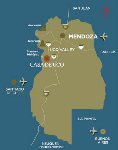 Ubicación Casa de Uco