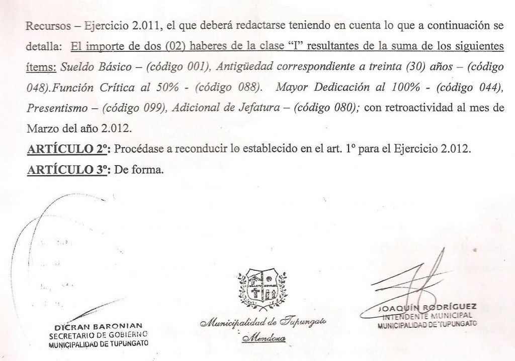 Ordenanza resolución