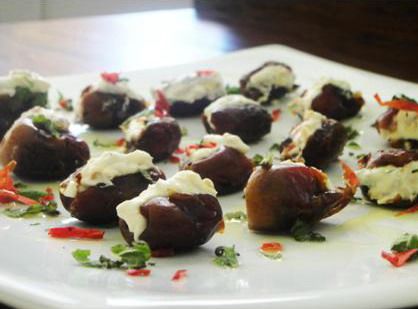 Dátiles rellenos interior