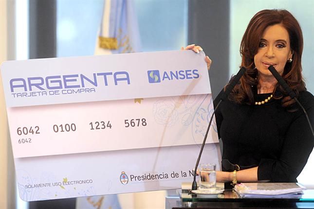 Cristina fernandez - tarjeta anses