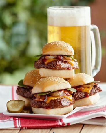 Hamburguesa casera interior