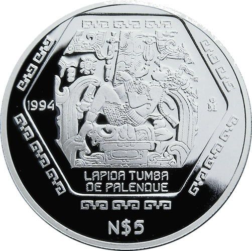 Moneda plata mayas mexico