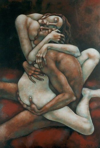 Abrazo amor sexo pareja