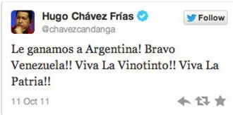 Chavez tweet