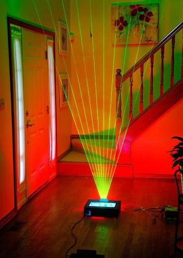 Cuerdas láser con sistema arduino interior