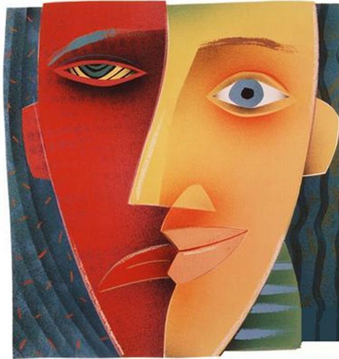 Alegria tristeza vertical foto interior