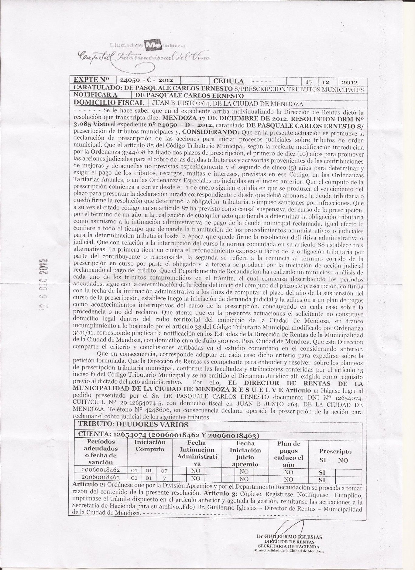 Expediente De Pasquale