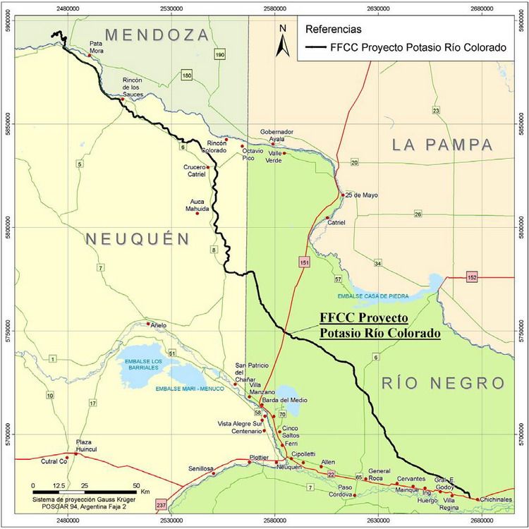 Mapa origina tren potasio tres interior