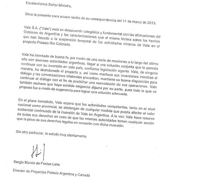 Nota Leite respueta a De Vido