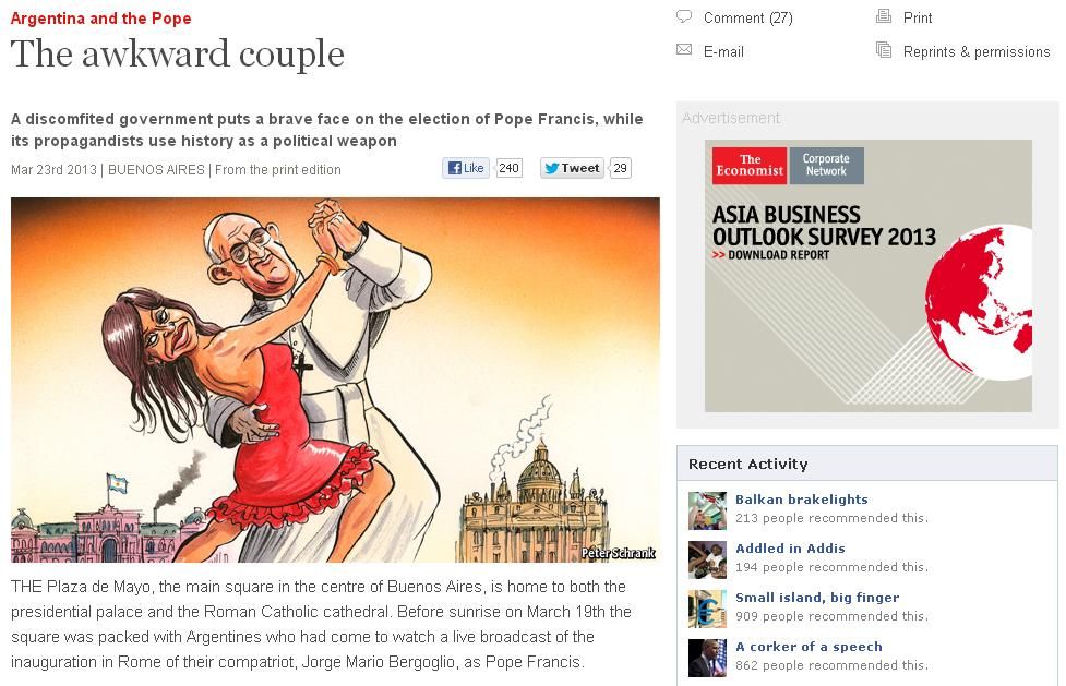 Cristina y papa tanqueando