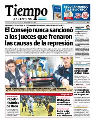 Tapa tiempo argentino interior