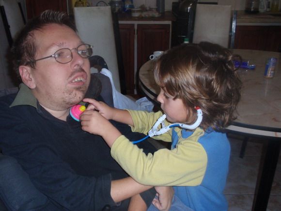 Germán Ejarque con su hijo