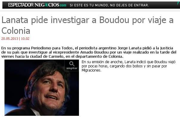 Boudou espectador
