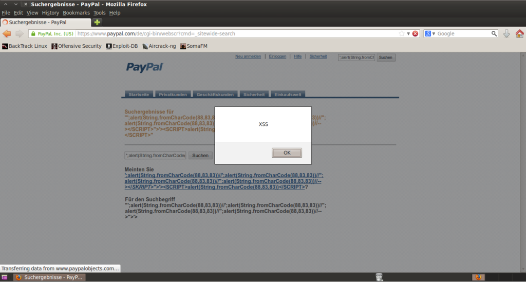 Xss paypal