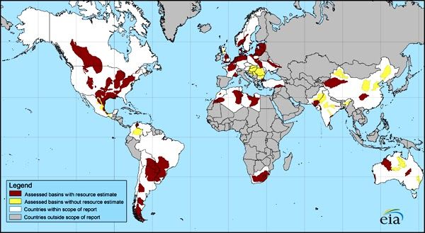 Reservas gas esquisto