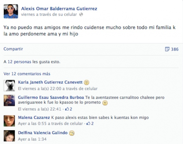 Suicidio en Facebook