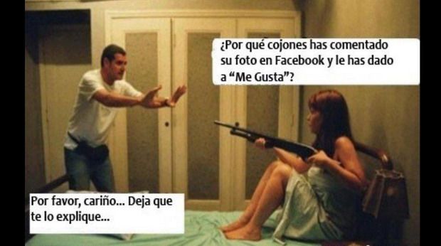 Guerra amor facebook pareja