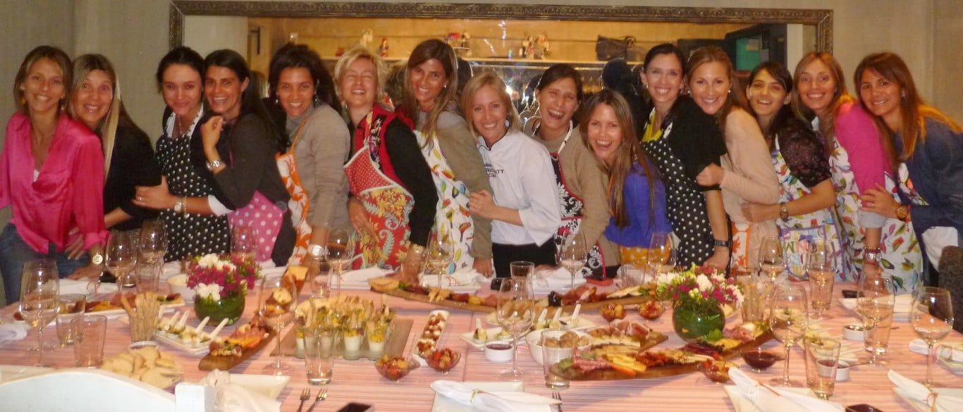 Maria con alumnas
