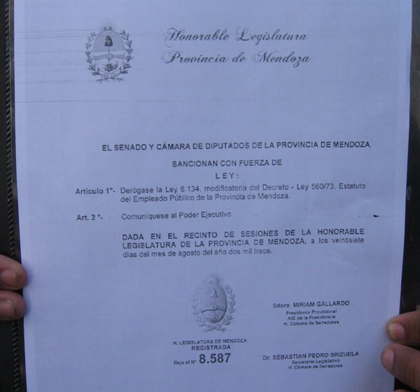 Derogación ley de concursados interior