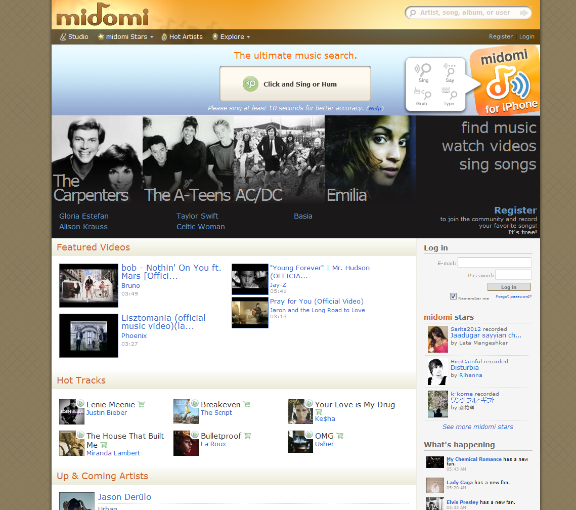 Midomi com-screenshot