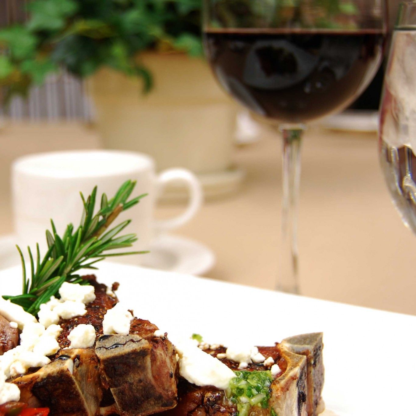 Carne y vino