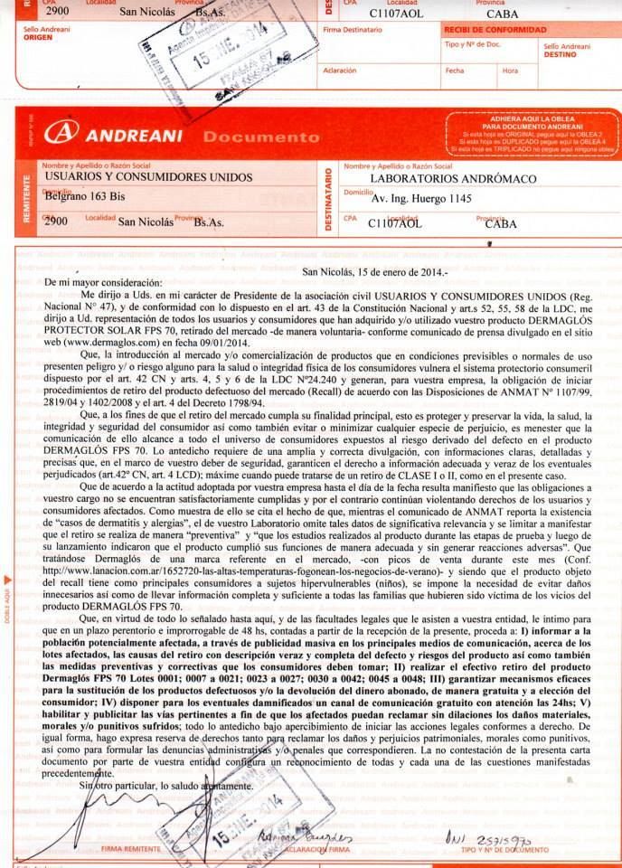 Carta documento UCU