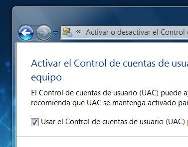 UAC desactivarlo