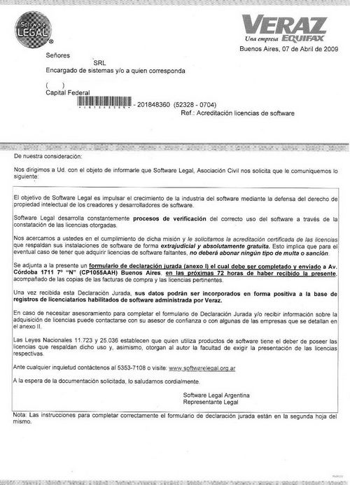 Carta veraz-softwarelegal-declaracion-jurada