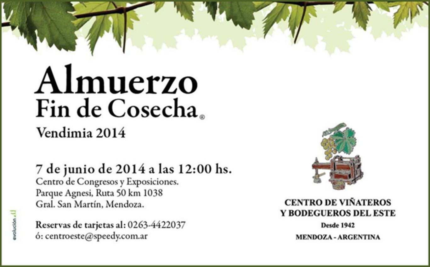 Invitación Almuerzo Fin de Cosecha