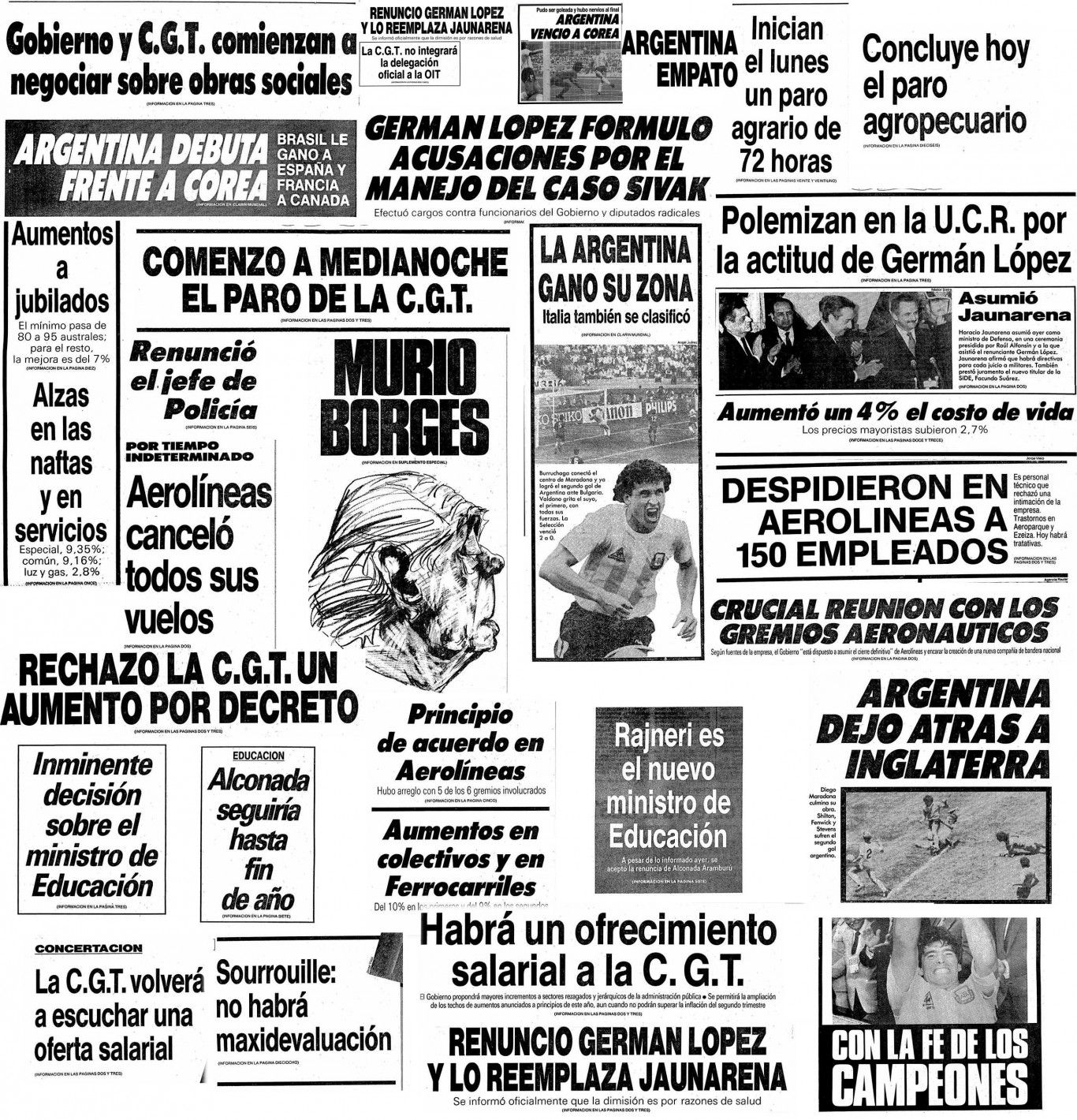 Tapas diarios Mundial 86