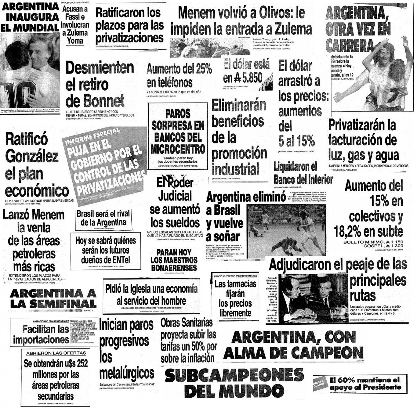 Tapas diarios Italia 90